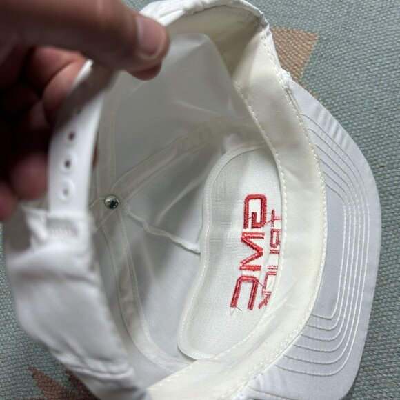 Vintage 80s SnapBack hat cap Chevy truck embroidered swingster white USA made - Picture 6 of 8